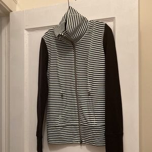 Fabulous Lululemon aqua and black   Double zip workout jacket.